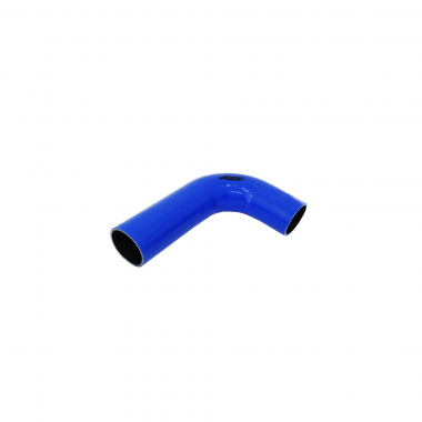Mangote de Silicone Curva 90° graus Longo Azul/Preto 2"1/2x250x150mm