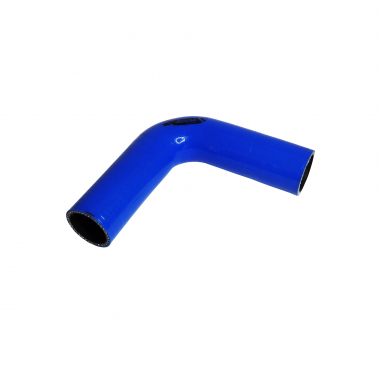Mangote de Silicone Curva 90° graus Azul/Preto 1"1/2x150mm