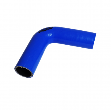 Mangote de Silicone Curva 90° graus Azul/Preto 1"5/8x150mm