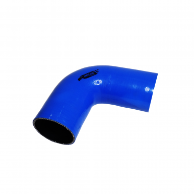 Mangote de Silicone Curva 90° graus Azul/Preto 2"3/4x150mm