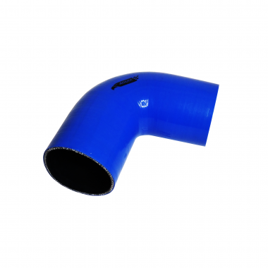 Mangote de Silicone Curva 90° graus Azul/Preto 3"1/2x150mm