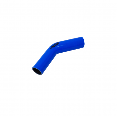 Mangote de Silicone Curva 45° graus com Redução Azul/Preto 1"1/2x1"1/4x125mm