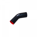 Mangote de Silicone Curva 45° graus com Redução Azul/Preto 2"1/2x2"x125mm