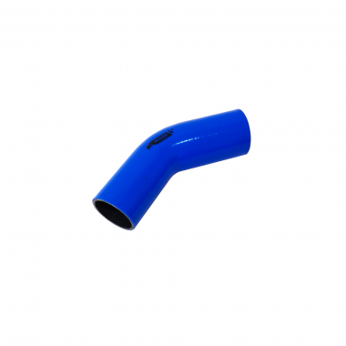 Mangote de Silicone Curva 45° graus com Redução Azul/Preto 2"1/2x2"1/4x125mm