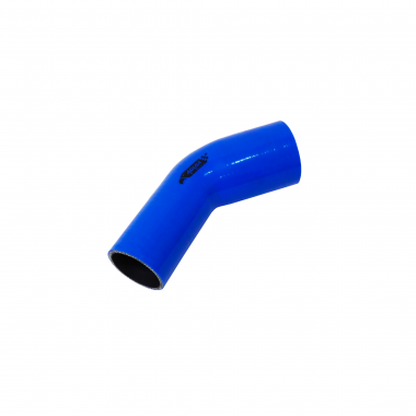 Mangote de Silicone Curva 45° graus com Redução Azul/Preto 2"3/4x2"1/4x125mm