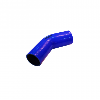 Mangote de Silicone Curva 45° graus com Redução Azul/Preto 2"3/4x2"1/2x125mm