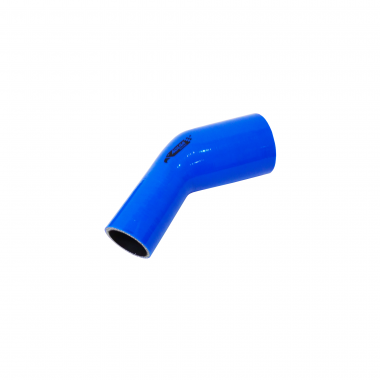 Mangote de Silicone Curva 45° graus com Redução Azul/Preto 3"x2"x125mm