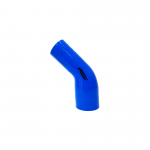 Mangote de Silicone Curva 45° graus com Redução Azul/Preto 3"x2"1/4x125mm