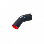 Mangote de Silicone Curva 45° graus com Redução Azul/Preto 3"x2"1/2x125mm