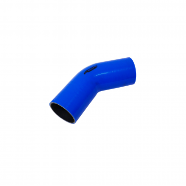 Mangote de Silicone Curva 45° graus com Redução Azul/Preto 3"x2"3/4x125mm