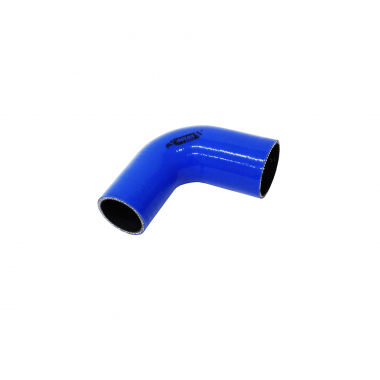 Mangote de Silicone Curva 90° graus com Redução Azul/Preto 2"1/2x2"x125mm