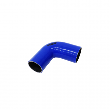 Mangote de Silicone Curva 90° graus com Redução Azul/Preto 2"3/4x2"1/2x125mm