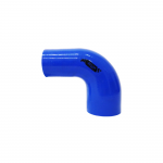 Mangote de Silicone Curva 90° graus com Redução Azul/Preto 3"x2"1/4x125mm