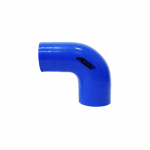 Mangote de Silicone Curva 90° graus com Redução Azul/Preto 3"x2"1/2x125mm
