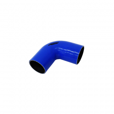 Mangote de Silicone Curva 90° graus com Redução Azul/Preto 3"x2"3/4x125mm