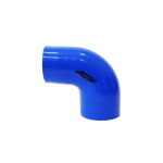 Mangote de Silicone Curva 90° graus com Redução Azul/Preto 3"1/2x3"x125mm