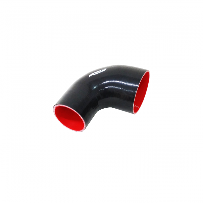 Mangote de Silicone Curva 90° graus com Redução Azul/Preto 4"x3"x125mm