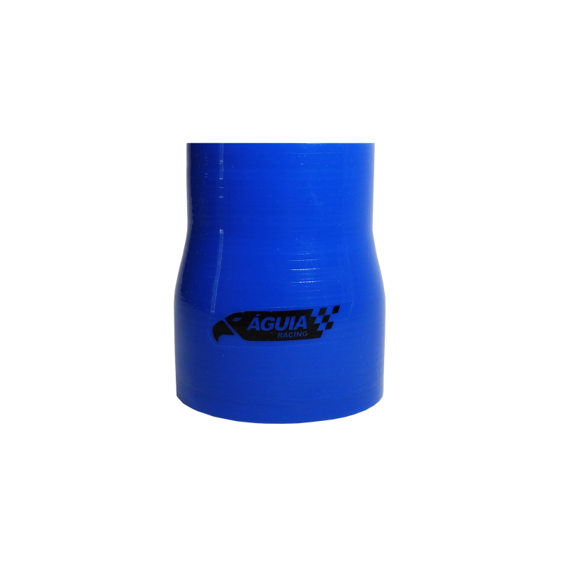 Mangote de Silicone Reto Redução Azul/Preto 3"x2"1/2x100mm