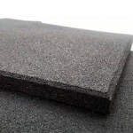 Piso De Borracha 50 X 50 De 15mm – Preto Liso