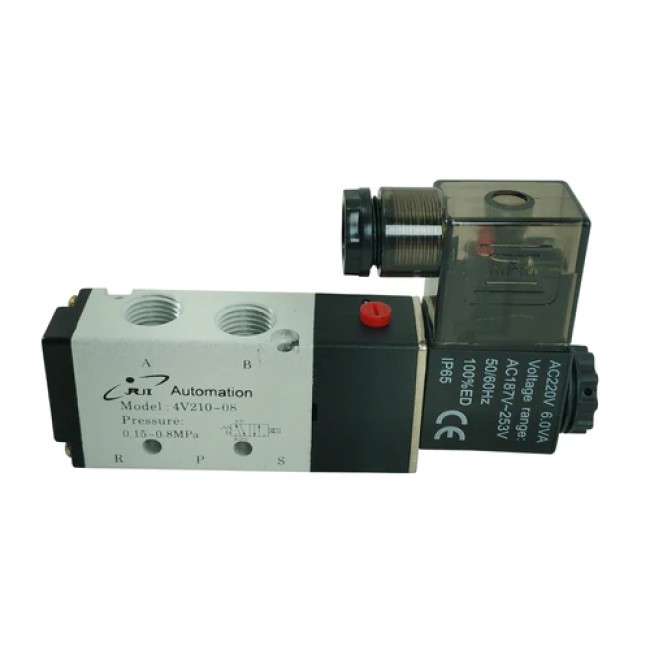 Válvula Simples Solenoide 5/2 1/4 ESCAPE 1/8 4V210-08